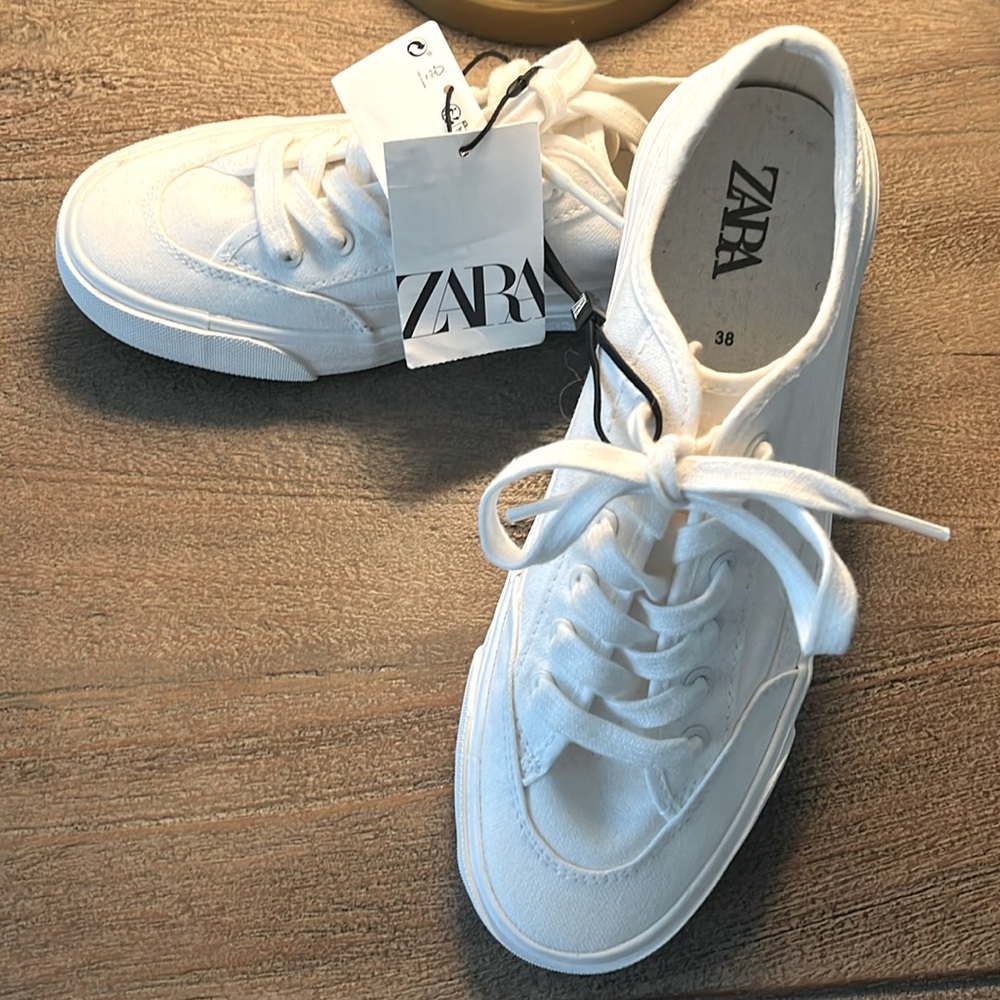 Zara canvas tennis sneakers